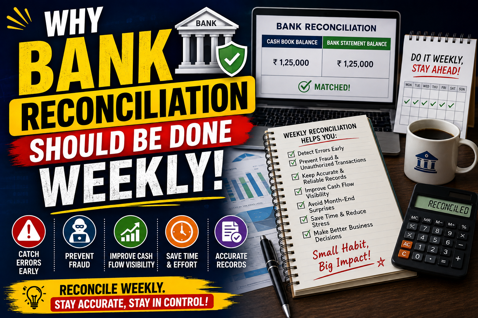 Why Bank Reconciliation Should Be Done Weekly